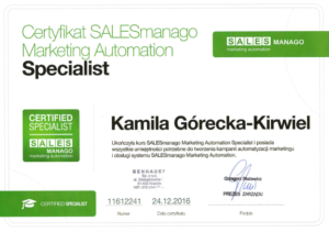 Kamila Górecka-Kirwiel Specjalista Marketing Automation