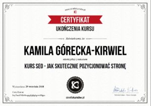 Kamila Górecka-Kirwiel SEO