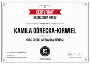 Kamila Górecka-Kirwiel Specjalista Social Media